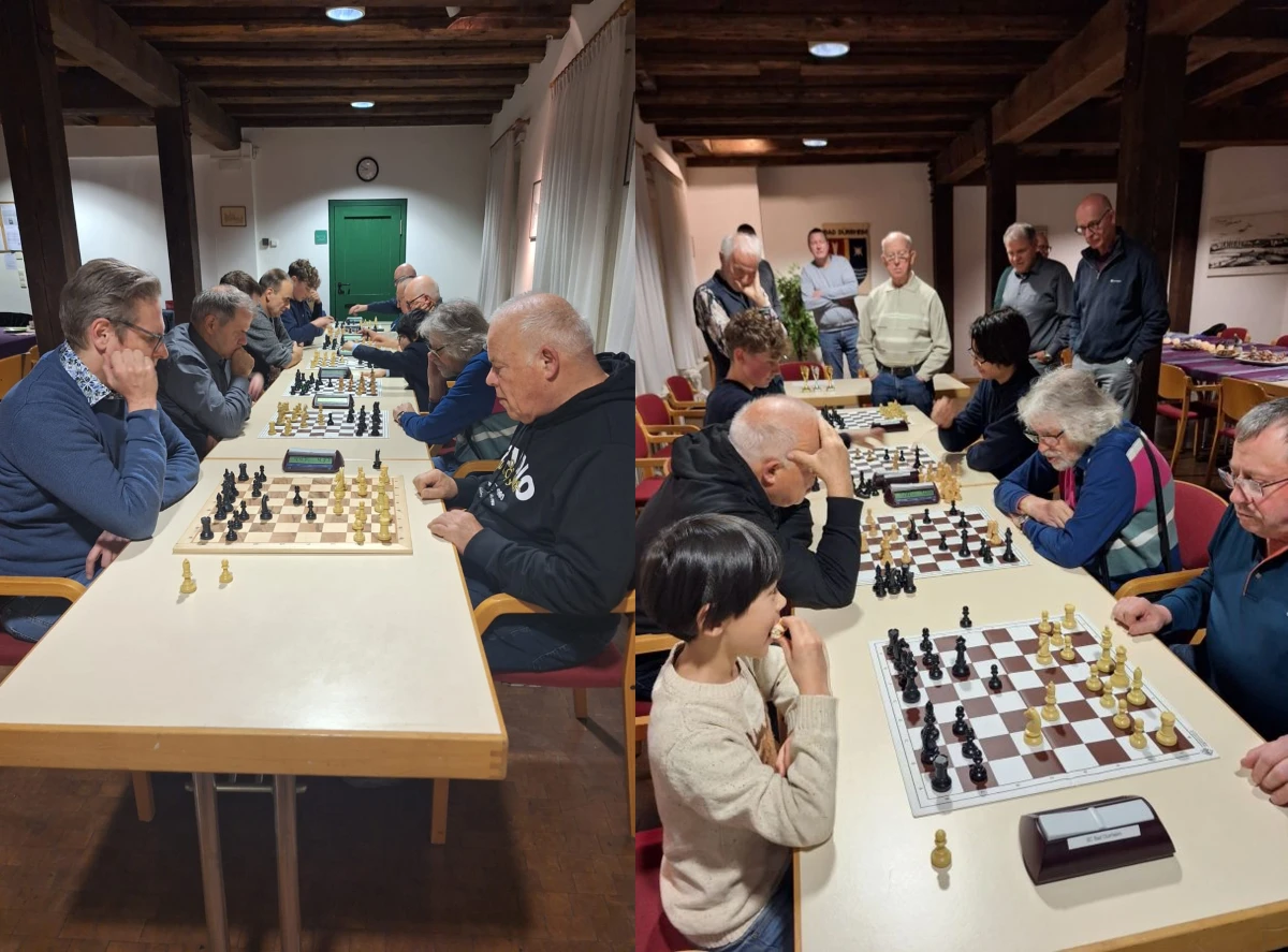 Impressionen Weihnachtsfeier 2025 Im Rahmen der Weihnachtsfeier 2025 wurden Vereinsblitzturniere für Jugendliche und Erwachsene durchgeführt, außerdem wurde Adrian für den Gewinn der Bezirksjugendmeisterschaft U14 ausgezeichnet